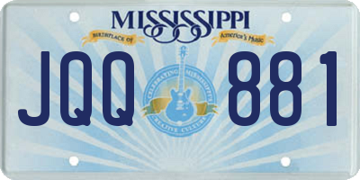 MS license plate JQQ881