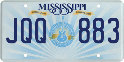 MS license plate JQQ883