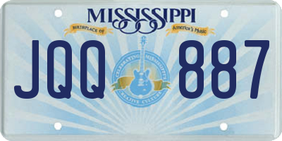 MS license plate JQQ887