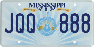MS license plate JQQ888