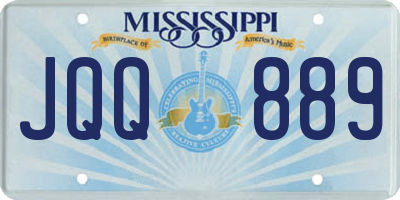 MS license plate JQQ889