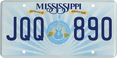 MS license plate JQQ890