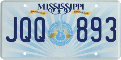 MS license plate JQQ893