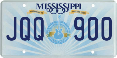 MS license plate JQQ900