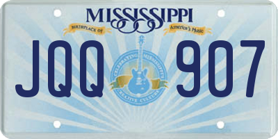 MS license plate JQQ907