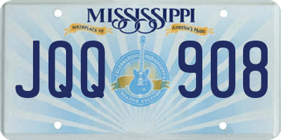 MS license plate JQQ908