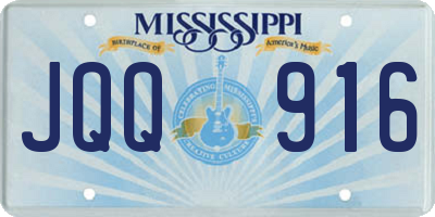MS license plate JQQ916