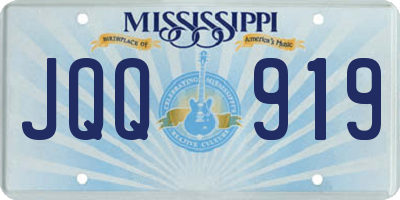 MS license plate JQQ919