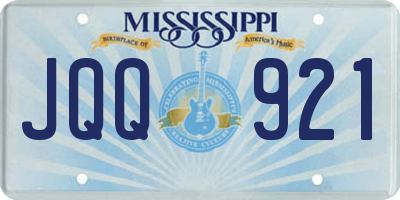 MS license plate JQQ921