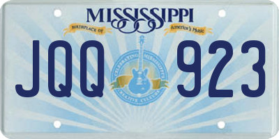 MS license plate JQQ923