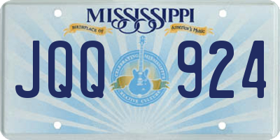 MS license plate JQQ924