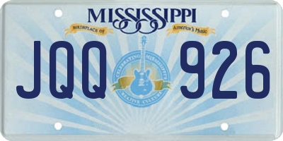 MS license plate JQQ926