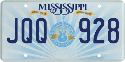 MS license plate JQQ928