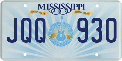 MS license plate JQQ930