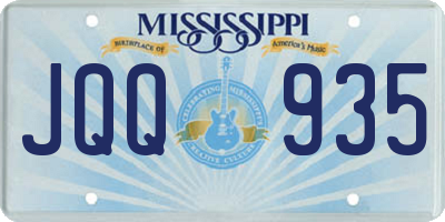 MS license plate JQQ935