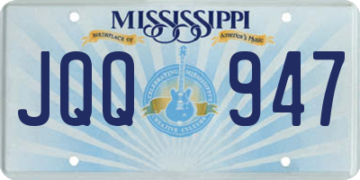MS license plate JQQ947