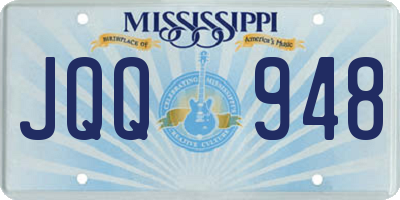MS license plate JQQ948