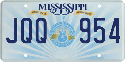 MS license plate JQQ954