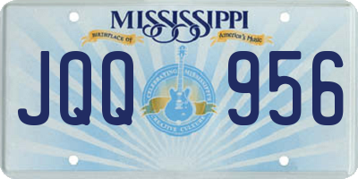 MS license plate JQQ956