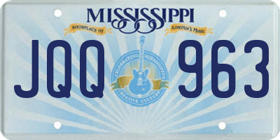 MS license plate JQQ963