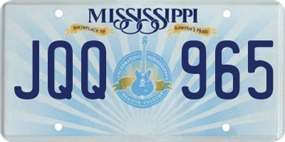 MS license plate JQQ965