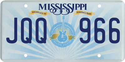 MS license plate JQQ966