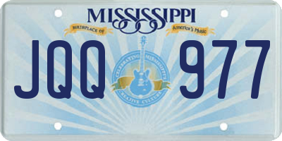 MS license plate JQQ977
