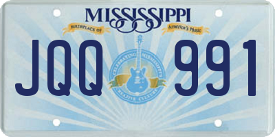 MS license plate JQQ991