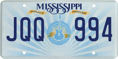 MS license plate JQQ994