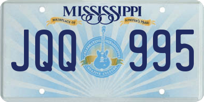 MS license plate JQQ995