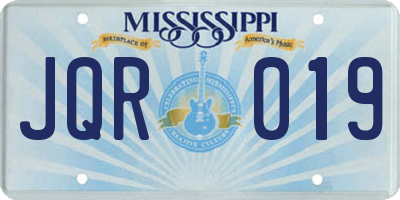 MS license plate JQR019