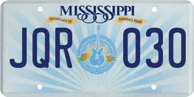 MS license plate JQR030