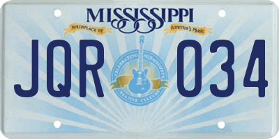 MS license plate JQR034