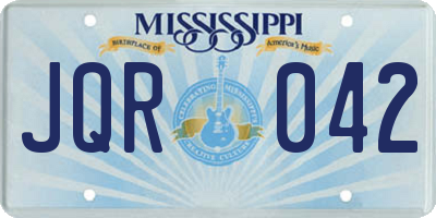 MS license plate JQR042
