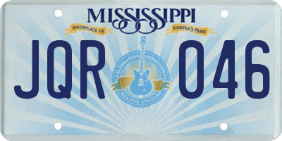 MS license plate JQR046