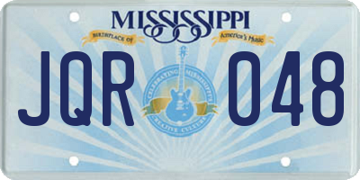 MS license plate JQR048