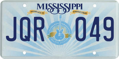 MS license plate JQR049