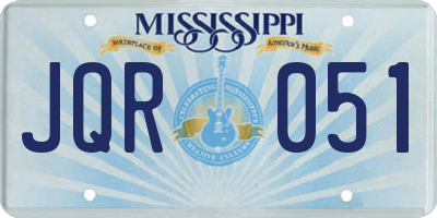 MS license plate JQR051