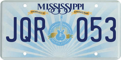 MS license plate JQR053