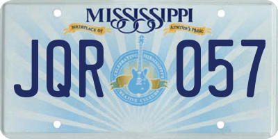 MS license plate JQR057
