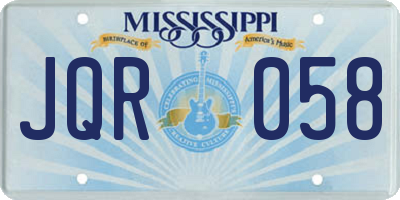MS license plate JQR058