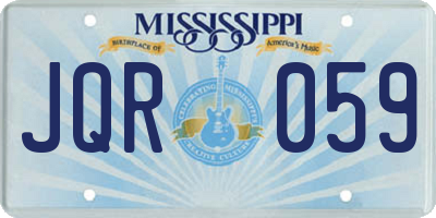 MS license plate JQR059