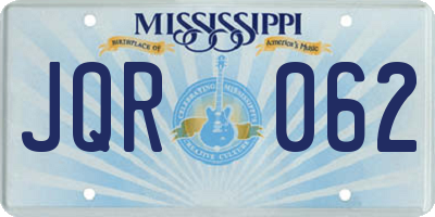 MS license plate JQR062