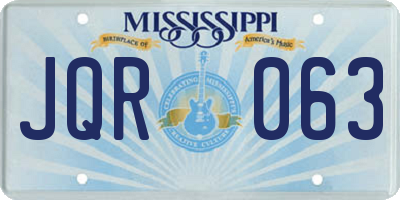 MS license plate JQR063