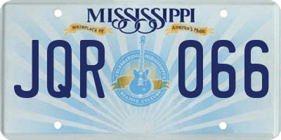 MS license plate JQR066