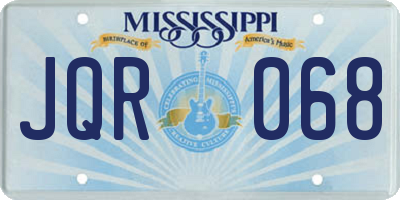 MS license plate JQR068