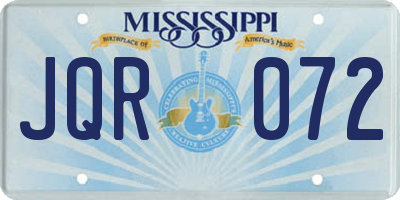 MS license plate JQR072