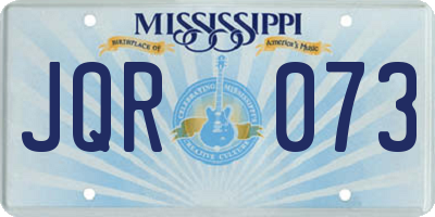 MS license plate JQR073