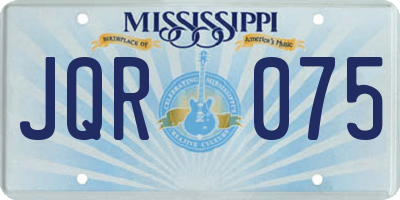 MS license plate JQR075