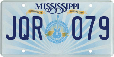 MS license plate JQR079